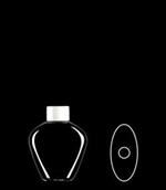 100 ml PVC Reverse Tapered, Oval, 20-410, ,