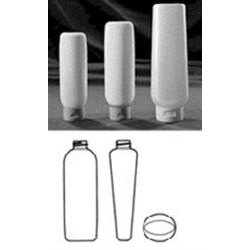 90 ml HDPE Tottle/Tube Bottle, Oval, 22-400, ,