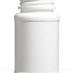 100 cc HDPE Packer, Round, 38-400, Label Indent
