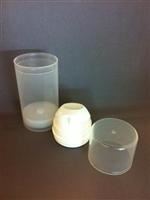 100 ml P/P HDPE Cylinder, Dark Gray Round, 48mm, ,