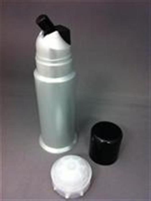 128 cc P/P Cylinder, Ricon Round, LDR 20:1, Customer# 6393, Black Head w/ Foam Insert, Black L