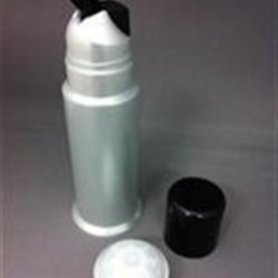 128 cc P/P Cylinder, Ricon Round, LDR 20:1, Customer# 6393, Black Head w/ Foam Insert, Black L