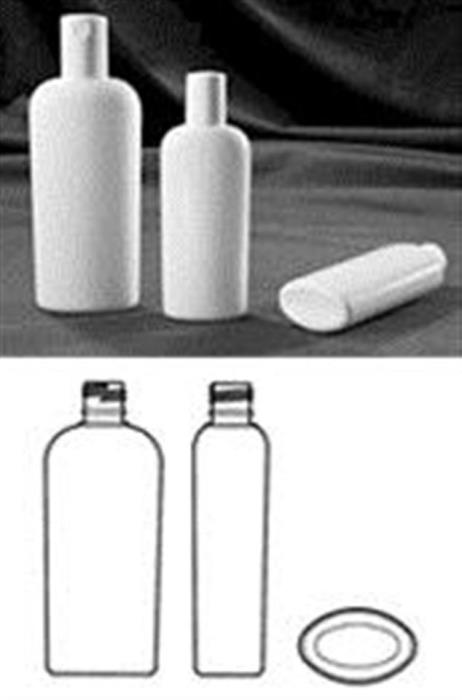 4 oz HDPE Reverse Tapered, Oval, 20-415, ,