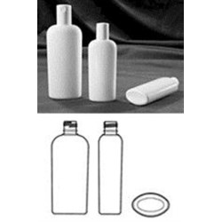 4 oz HDPE Reverse Tapered, Oval, 20-415, ,