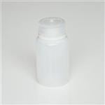 125 ml HDPE Cylinder, Round, 38-400, W/Cap Attached ,
