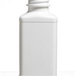 4 oz HDPE Straight Sided, Oblong, 28-400, Label Indent