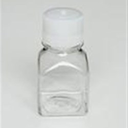 125 ml PETG Straight Sided, Square, 38-430, Non-Sterile W/Cap Attached ,