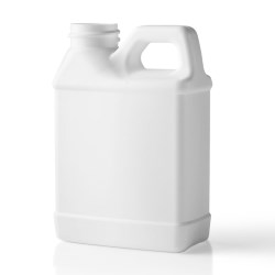 8 oz HDPE Handleware, Oblong, 28-400, Label Indent