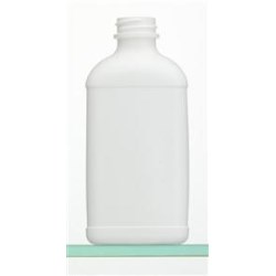 8 oz HDPE Straight Sided, Oblong, 28-400, Label Indent