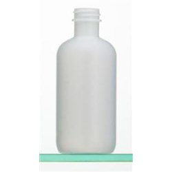 8 oz HDPE Boston Round, Round, 28-400, Neck Bead Modified