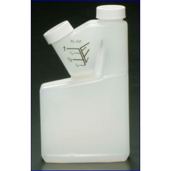 8 oz HDPE Measure/Dispense, Oblong, 28-400, ,