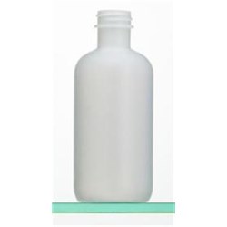 8 oz HDPE Boston Round, Round, 28Special, Flamed ,