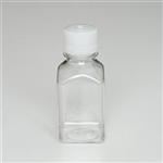250 ml PETG Straight Sided, Square, 38-430, Non-Sterile W/Cap Attached ,