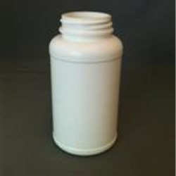 250 cc HDPE Packer, Round, 45-400, Label Indent