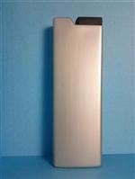 11.8 oz HDPE Asymmetrical, Oblong, 23mm Snap On, Offset Neck "Blend Mtlc Prl Wht" S/S