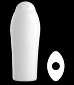 400 ml HDPE Reverse Tapered, Oval, 21mm Snap On, ,
