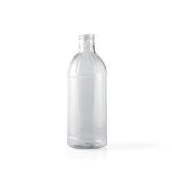 16 oz PET Utility Plastic, Round, 28-410, Ribbed/Fluted Label Indent ,
