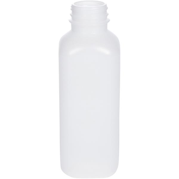 16 oz HDPE Straight Sided, Square, 38Dbj, Light Weight ,
