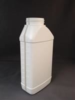 16 oz HDPE Straight Sided, Oblong, 45-400NBO, Offset Neck View Stripe