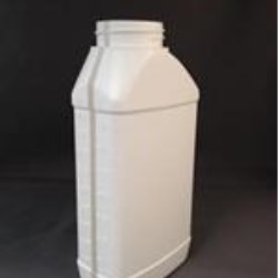 16 oz HDPE Straight Sided, Oblong, 45-400NBO, Offset Neck View Stripe