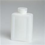 500 ml HDPE Straight Sided, Oblong, 48-415, W/ Cap Attached ,