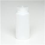 500 ml HDPE Cylinder, Round, 53-415, W/ Cap Attached ,
