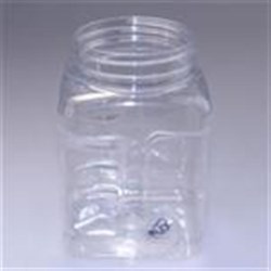 16 oz PET Jar, Square, 63-400,
