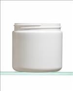 16 oz HDPE Jar, Round, 89-400, Straight Sided