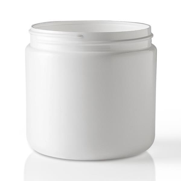 16 oz HDPE Jar, Round, 89-400, Straight Sided