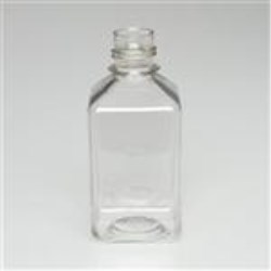 650 ml PET Straight Sided, Square, 38-430, Sterile W/Cap Attached ,