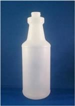 32 oz HDPE Carafe/Decanter, Round, 28-400, Ribbed/Fluted Label Indent