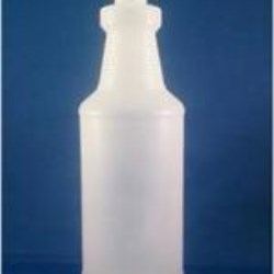 32 oz HDPE Carafe/Decanter, Round, 28-400, Ribbed/Fluted Label Indent