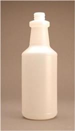 32 oz HDPE Carafe/Decanter, Round, 28-400, Ribbed/Fluted Label Indent