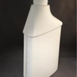 32 oz HDPE Sprayer, Oblong, 38-400, Offset Neck View Stripe