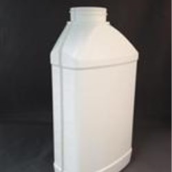 32 oz HDPE Straight Sided, Oblong, 45-400, Graduated View Stripe Label Indent, Offset Neck, Big Mouth F-St
