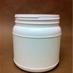 1000 cc HDPE Jar, Round, 110-400, Label Indent