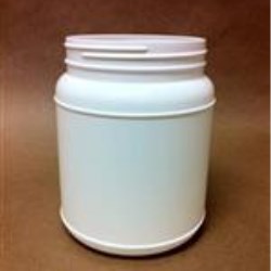1500 cc HDPE Jar, Round, 110-400, Label Indent