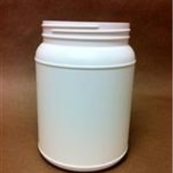 2000 cc HDPE Jar, Round, 110-400, Label Indent