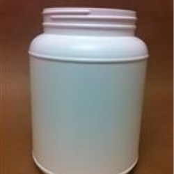 2500 cc HDPE Jar, Round, 110-400, Label Indent