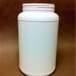 3000 cc HDPE Jar, Round, 110-400, Label Indent