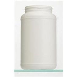 3000 cc HDPE Packer, Round, 110-400, Label Indent
