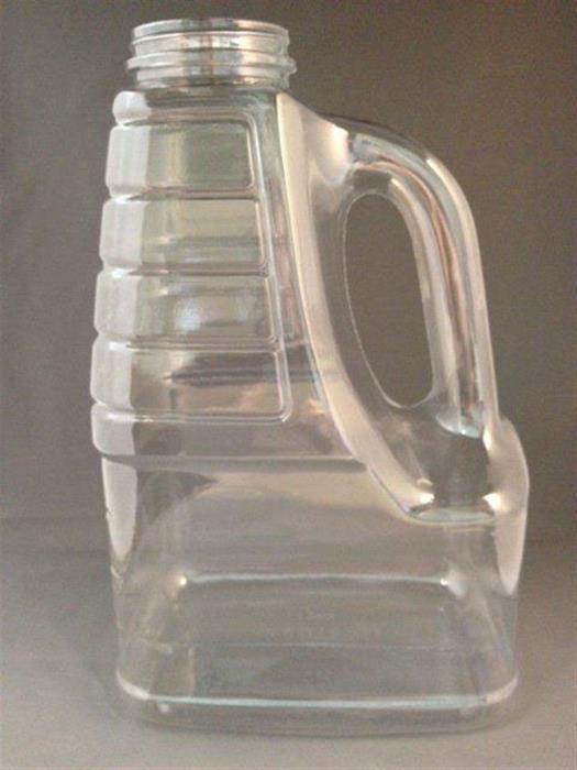 1 gal PET Handleware, Oblong, 63-400Special, Ribbed/Fluted ,