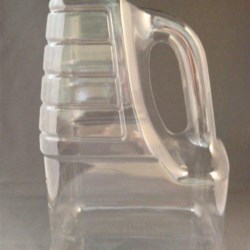 1 gal PET Handleware, Oblong, 63-400Special, Ribbed/Fluted ,