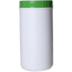 100 oz HDPE Wipes Canister, Round, 120mm Snap On ,