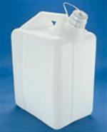 5 gal HDPE Handleware, Oblong, 53, W/Cap Attached ,