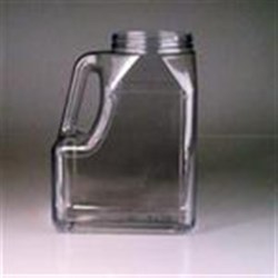 160 oz PVC Handleware, Oblong, 110-400, Offset Neck Label Indent