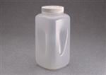 4 ltr P/P Jar, Square, 100-415, Grip W/White Cap Attached ,