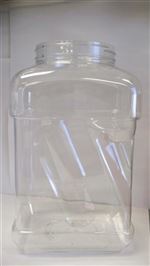 160 oz PET Jar, Square, 110-400, Label Indent Grip
