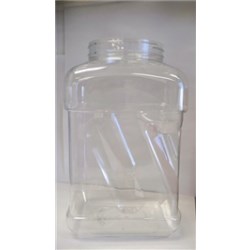 160 oz PET Jar, Square, 110-400, Label Indent Grip