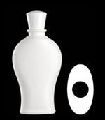 350 ml HDPE Reverse Tapered, Oval, 24-415, Round Shoulder ,